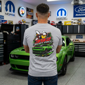 392 Scat Pack F8 Green Muscle Car T-Shirt | Street Drag Racing Show Tee