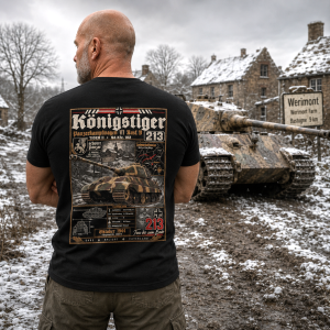 King Tiger 213 Tiger II Königstiger Battle of the Bulge WWII History T-Shirt Tee