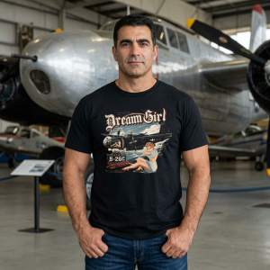 Douglas A26 Invader Nose Art Aviation Korean War Retro Military T-shirt