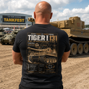 Tiger I “131” WWII German Tiger Tank T-Shirt | Afrika Korps Military Tee S-5XL