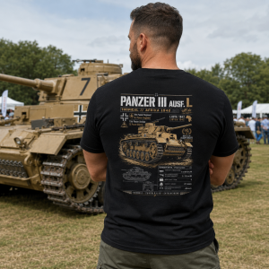 Panzer III Ausf L Libya 1942 Alam Halfa WWII Tank Military Graphic T-Shirt S-5XL