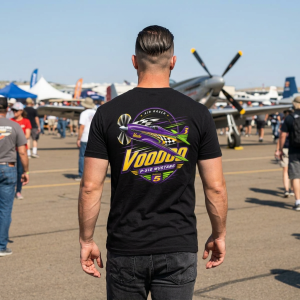 Voodoo P-51D Mustang Reno Air Racer T-Shirt Military Aviation Tee S-5XL