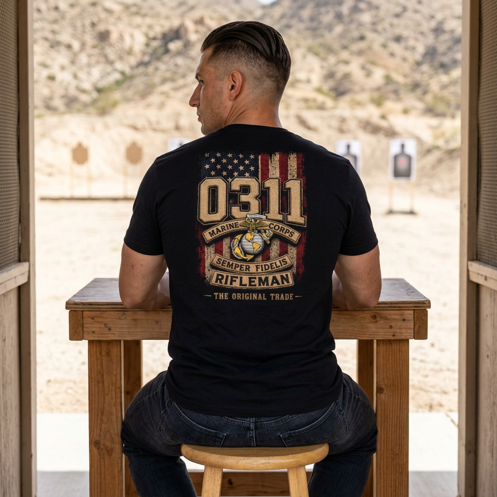 Marines 0311 Rifleman Patriotic Veteran Military Unisex T-Shirt Gift USA