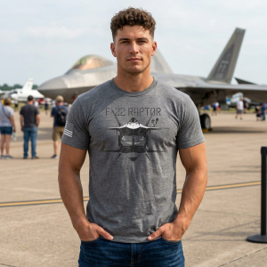 F-22 Raptor USA Patriotic Fighter Jet T-Shirt Military Aviation Tee S-5XL