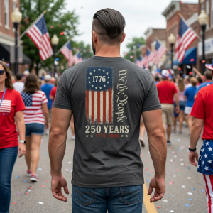USA 250 Years We the People Patriotic 1776 2026 July 4th T-Shirt S-5XL