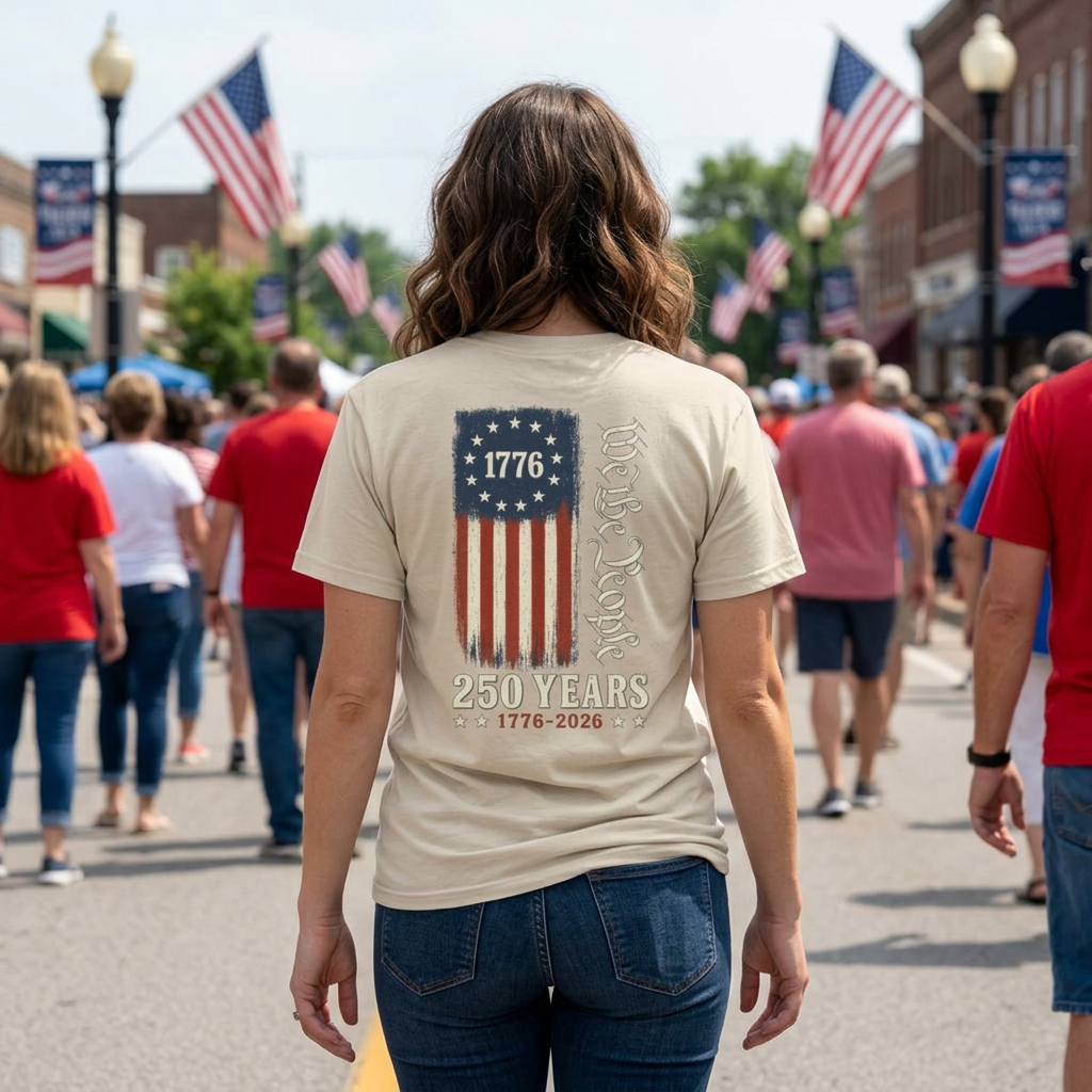 USA 250 Years We the People Patriotic 1776 2026 July 4th T-Shirt S-5XL - Image 5