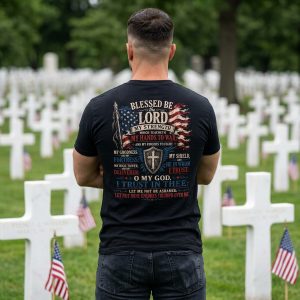 Patriotic American USA Christian Soldier WWII Psalm Warrior T-Shirt Unisex S-5XL