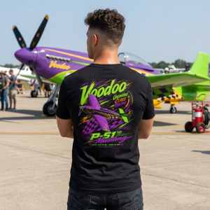 Voodoo P-51 Mustang Reno Air Races Graphic T-Shirt Tee S-5XL