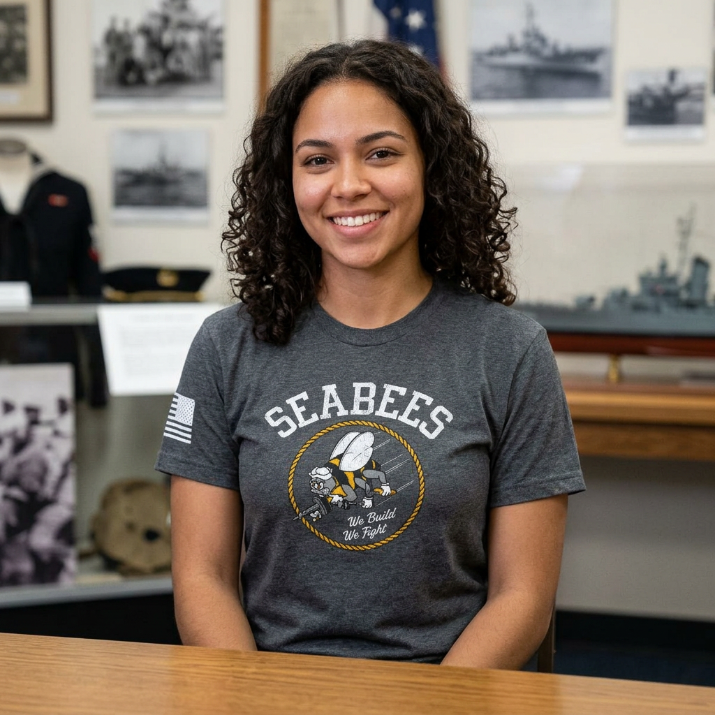 Seabees WWII Navy History Buff Patriotic USA Military T-Shirt | 5 Colors - Image 5