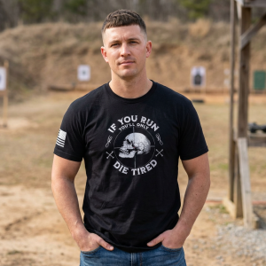 US Military Sniper T-Shirt | If You Run You’ll Only Die Tired | S-5XL