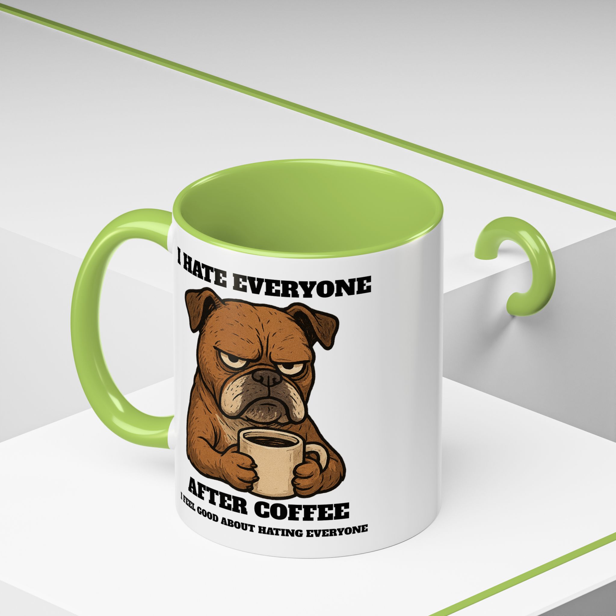 Grumpy Bull Dog – Animal and Coffee Lovers Funny “I Hate - view 65