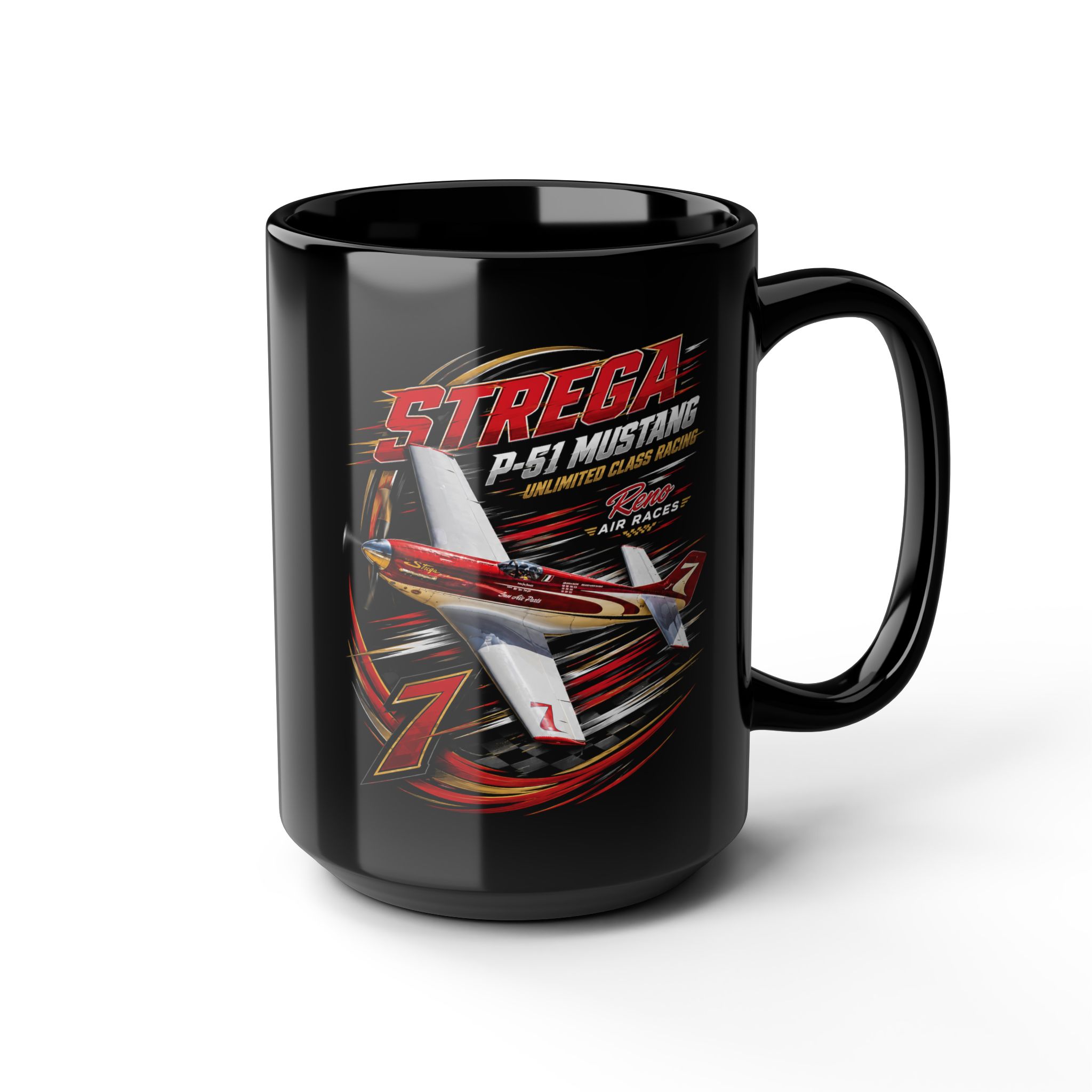 Strega P-51 Mustang Reno Air Races Coffee Mug 11oz 15oz Aviation Gift