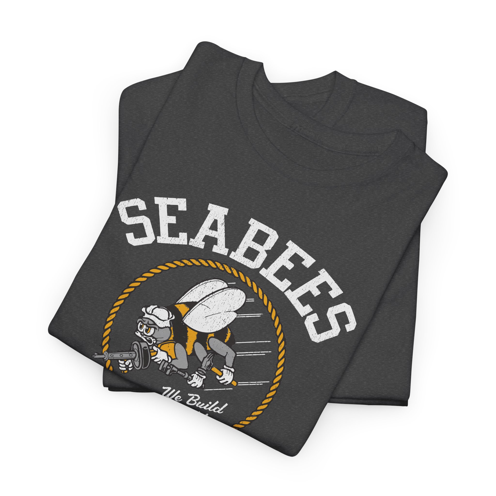 Seabees WWII Navy History Buff Patriotic USA Military T-Shirt | 5 Colors - Image 16
