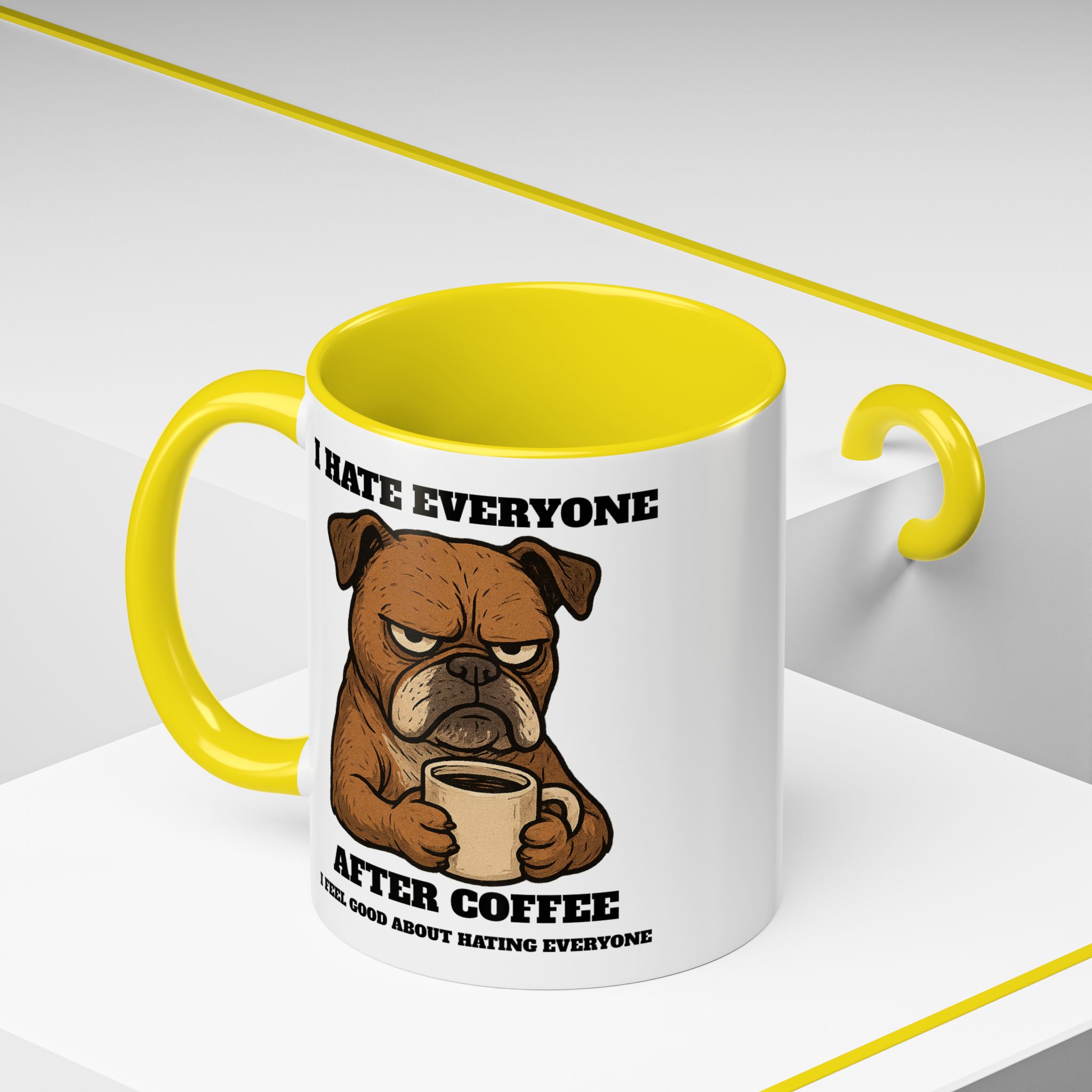Grumpy Bull Dog – Animal and Coffee Lovers Funny “I Hate - view 60
