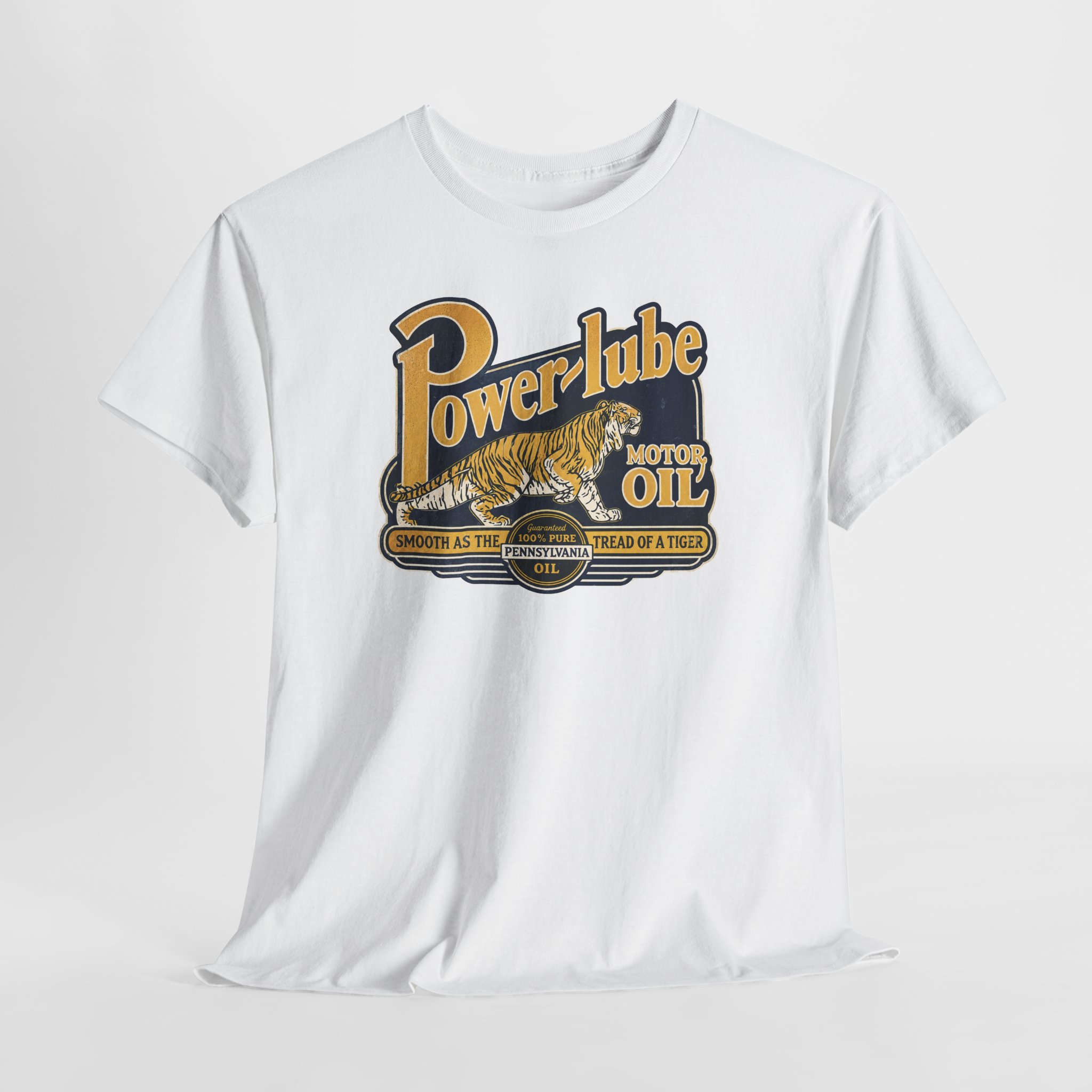 Power Lube Motor Oil Vintage Style Gas & Oil Sign T-Shirt - view 5