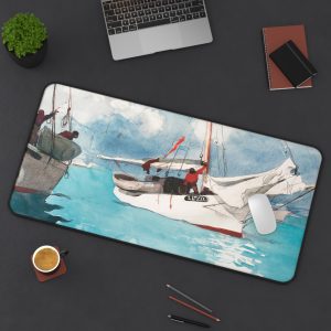 Fishing Boats, Key West (1903) by W. Homer Art – Premium Desk Mat Mouse Pad