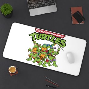 TMNT Teenage Mutant Ninja Turtles Desk Mat (white) – Mouse Pad 3 Sizes