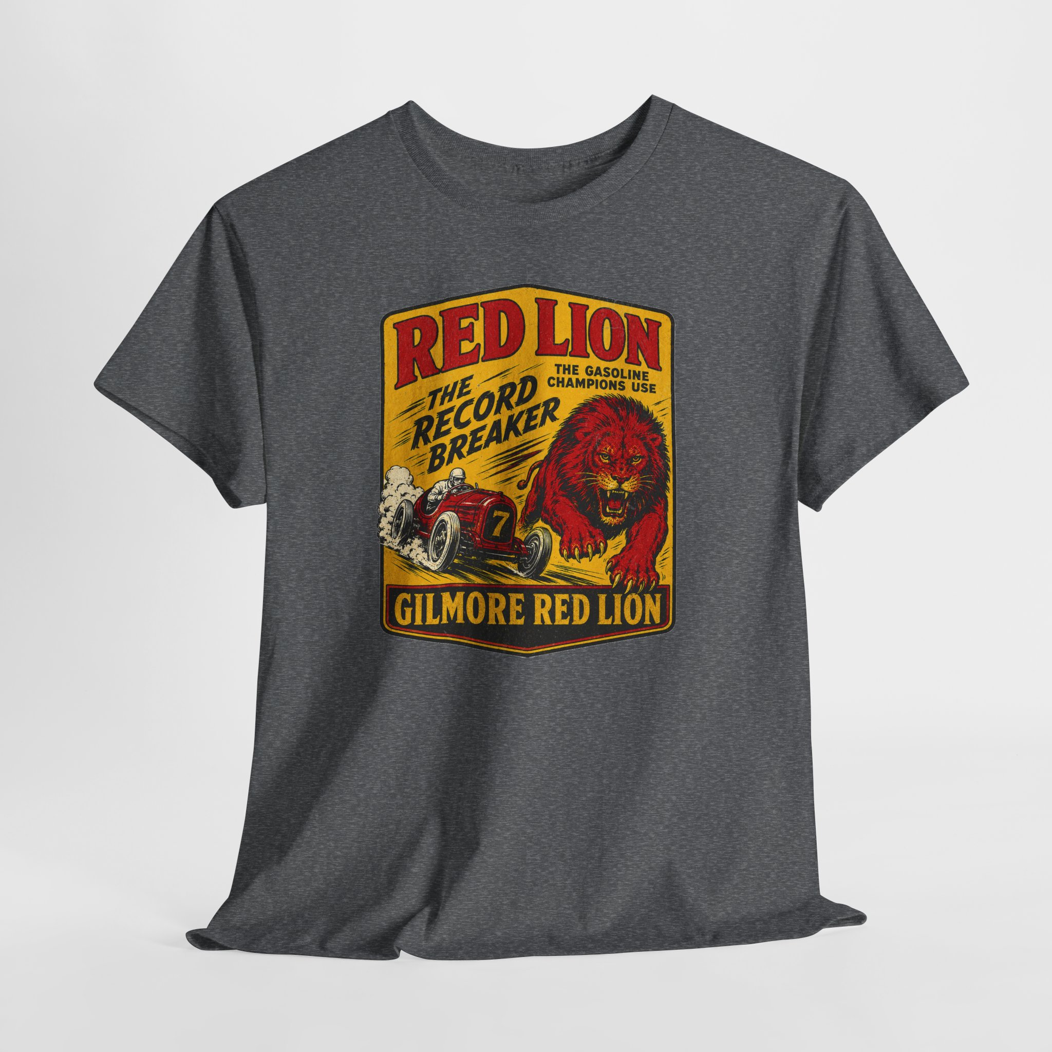 Gilmore Red Lion Gas and Oil Lover Vintage Style T-Shirt - view 9