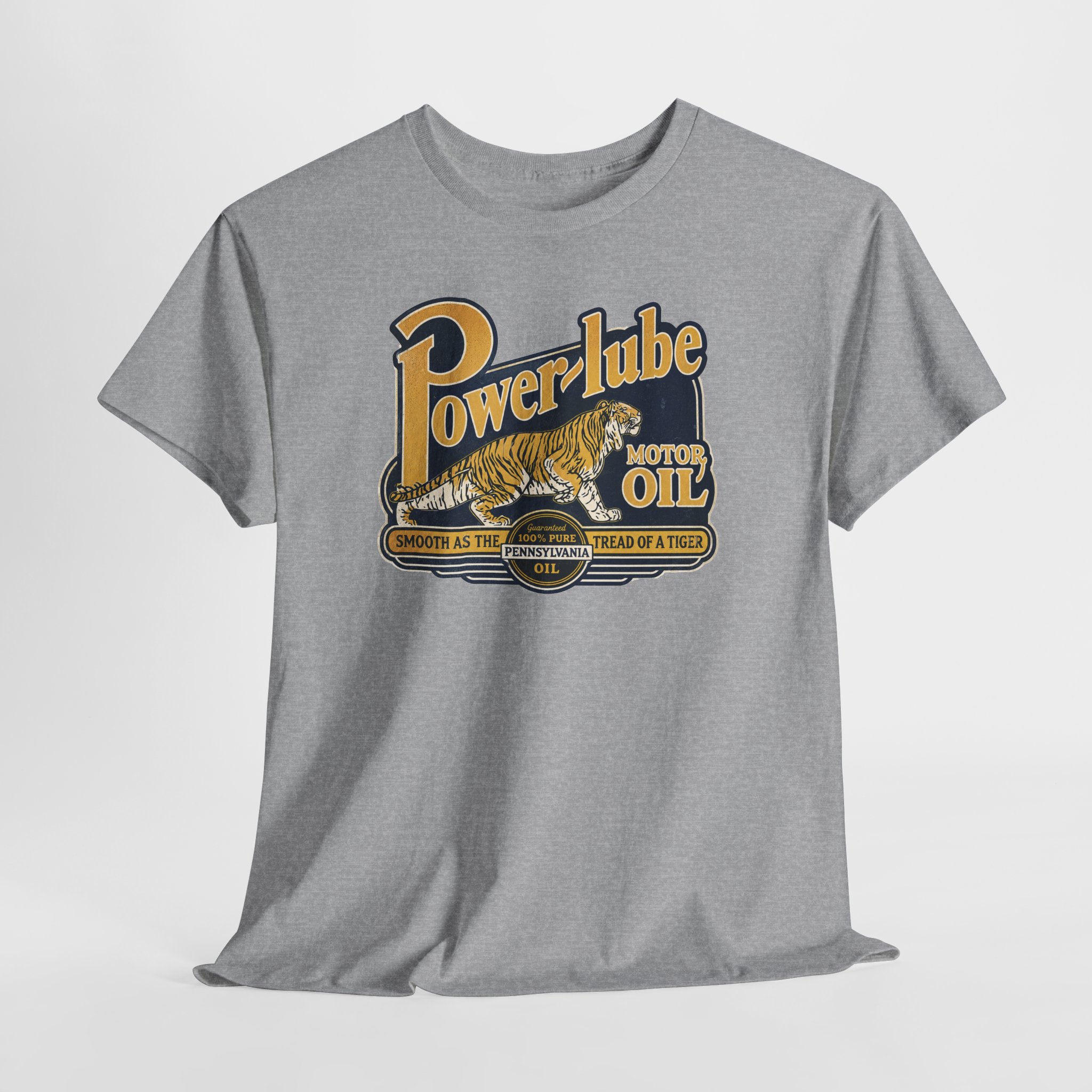 Power Lube Motor Oil Vintage Style Gas & Oil Sign T-Shirt - view 2
