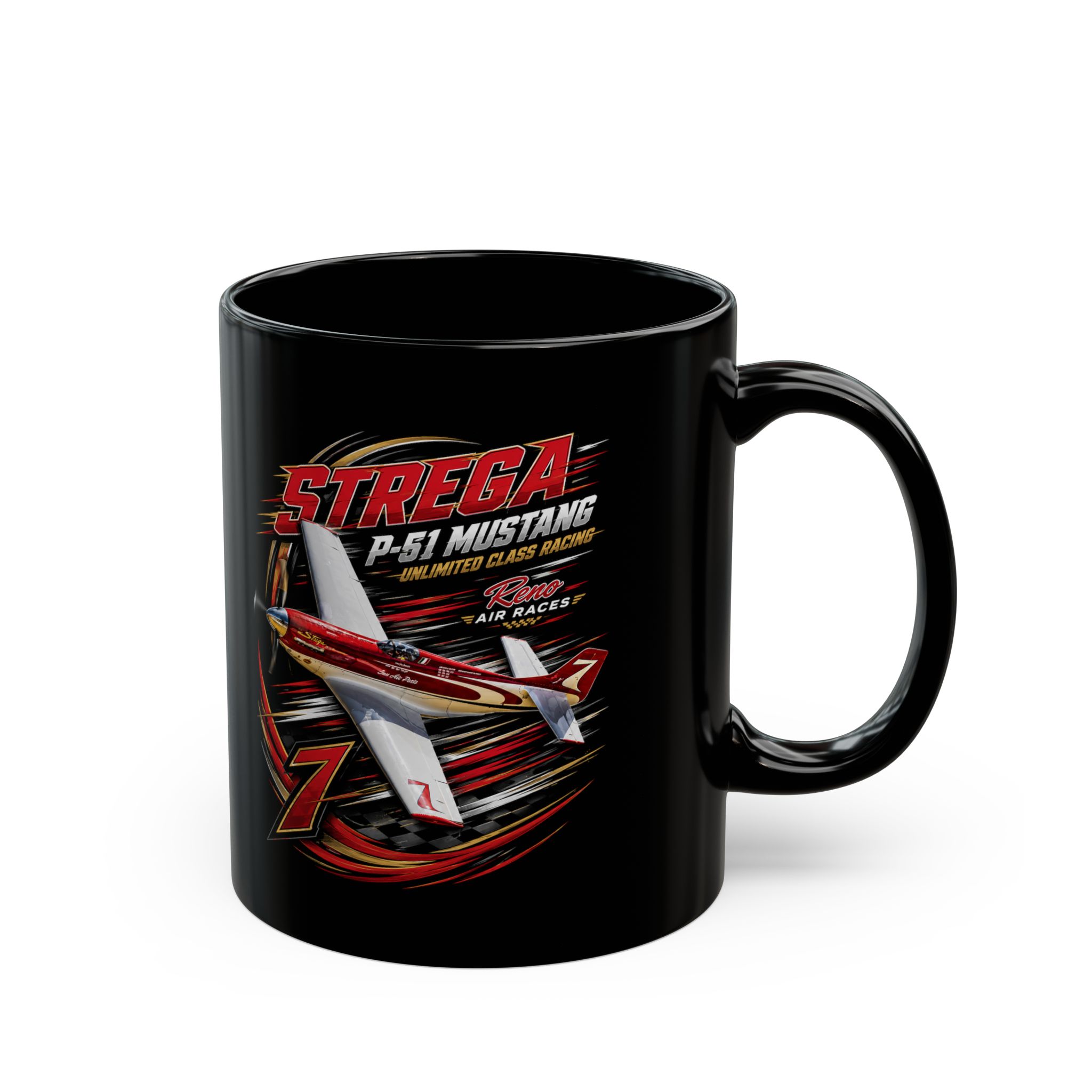 Strega P-51 Mustang Reno Air Races Coffee Mug 11oz 15oz - view 6
