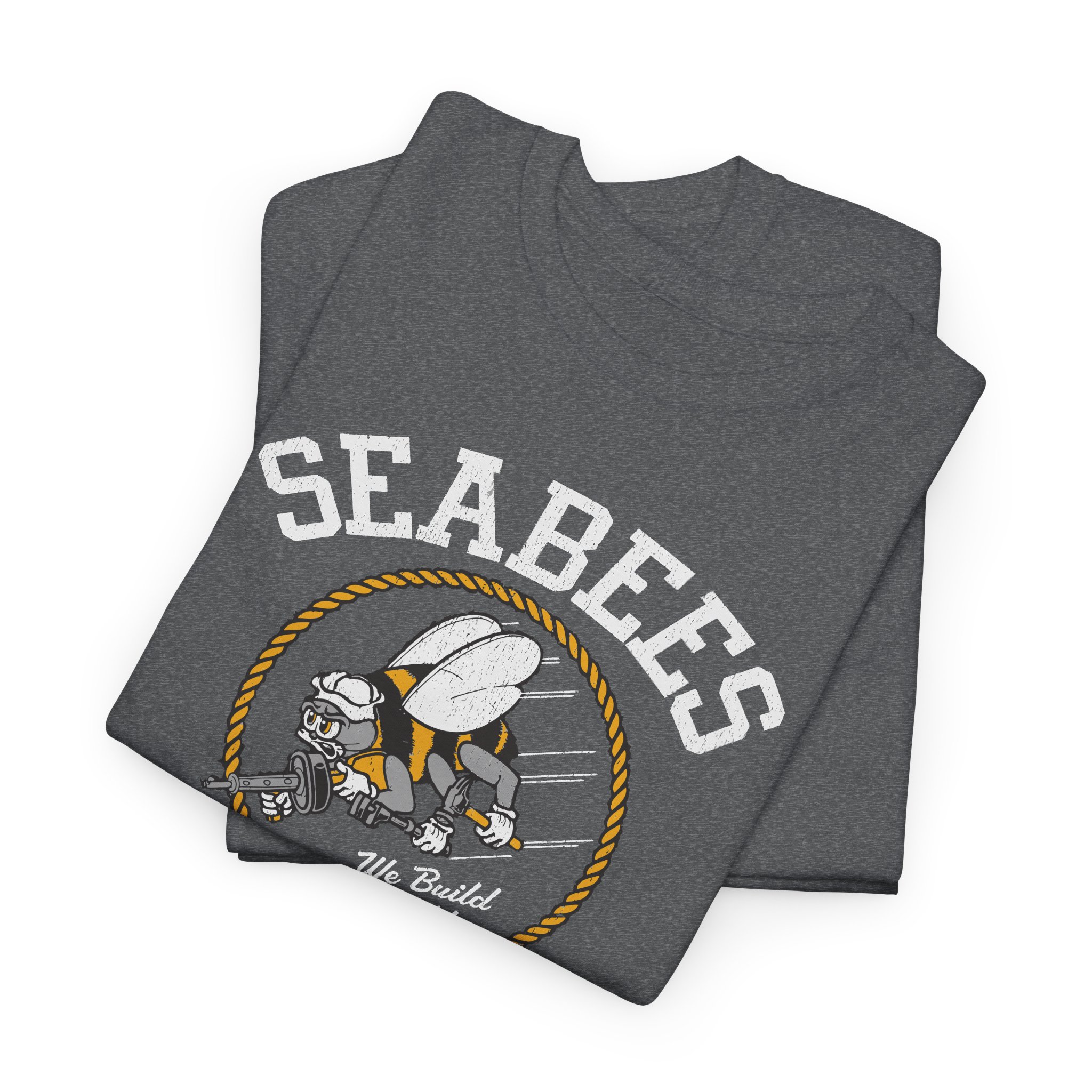 Seabees WWII Navy History Buff Patriotic USA Military T-Shirt | 5 Colors - Image 13