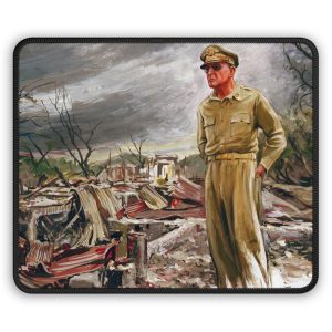 General MacArthur Philippines WWII Art Mouse Pad 9×7 – Military History Gift