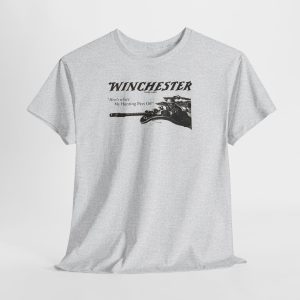WWII Vintage Winchester Ad Gun T-Shirt – Custom Design – Sizes S-5XL
