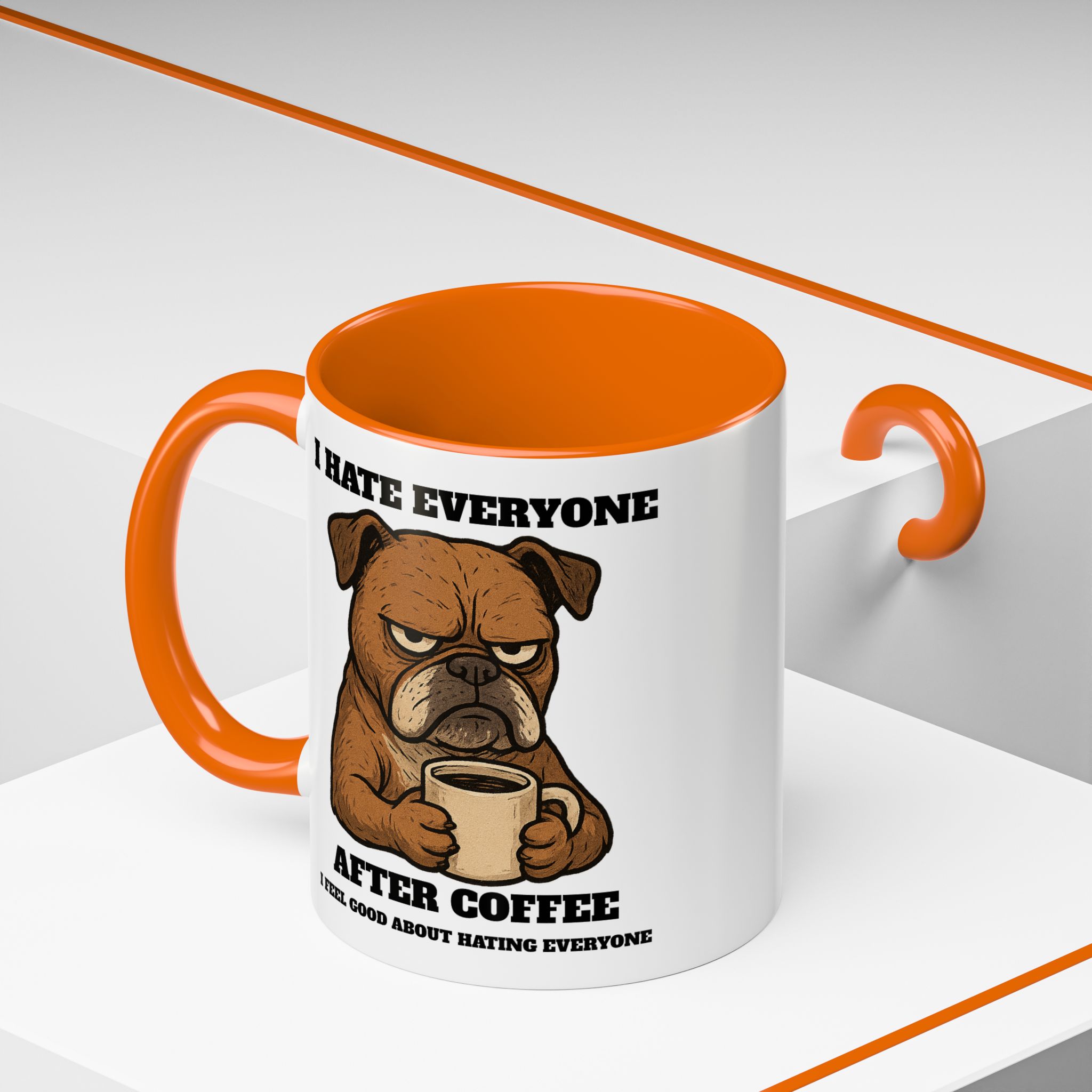 Grumpy Bull Dog – Animal and Coffee Lovers Funny “I Hate - view 55