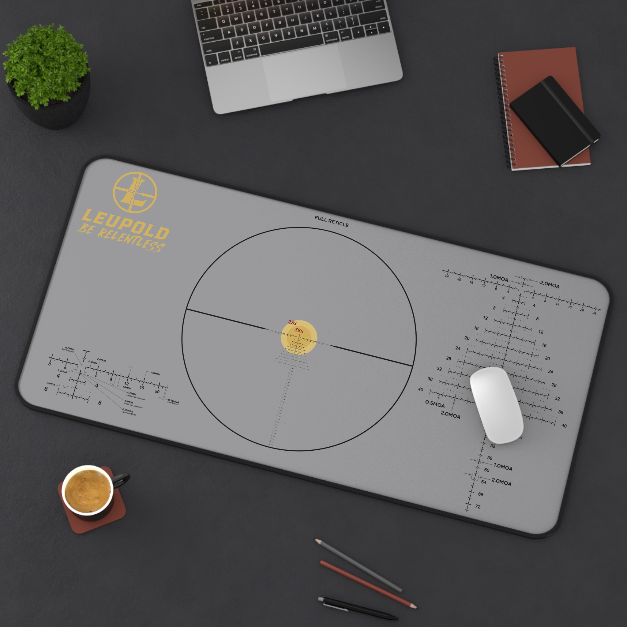 Scope Crosshair Reticle Leupold | Custom XL Desk Mat Mouse Pad