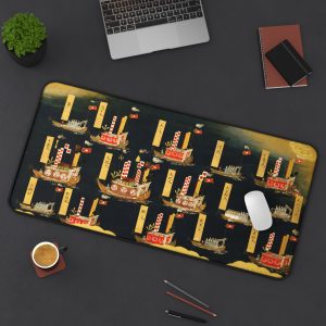 Shogun Shogunate Fleet 1634 | Japanese History Art | Premium Stitched Desk Mat