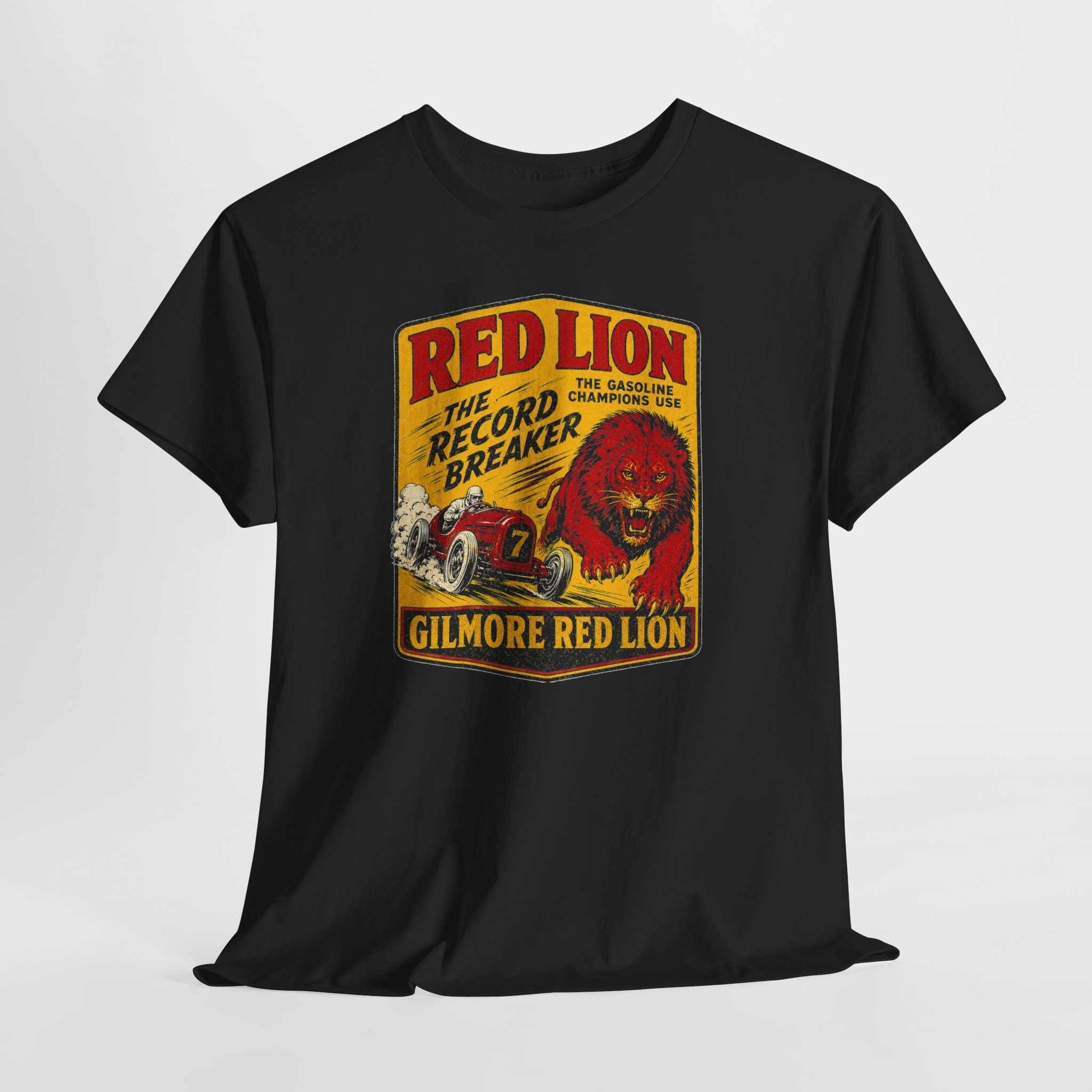 Gilmore Red Lion Gas and Oil Lover Vintage Style T-Shirt - view 2