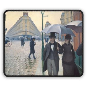 Paris Street Rainy Day Mouse Pad | Caillebotte Impressionist Art Gift