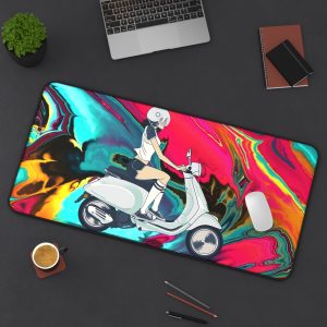 Vespa – Scooter Retro Girl Anime – Multiple Sizes High Quality Mouse Pad