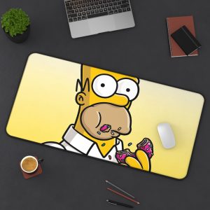 The Simpsons Homer and Doughnut – Desk Mat Gaming Mouse Pad Multiple Sizes