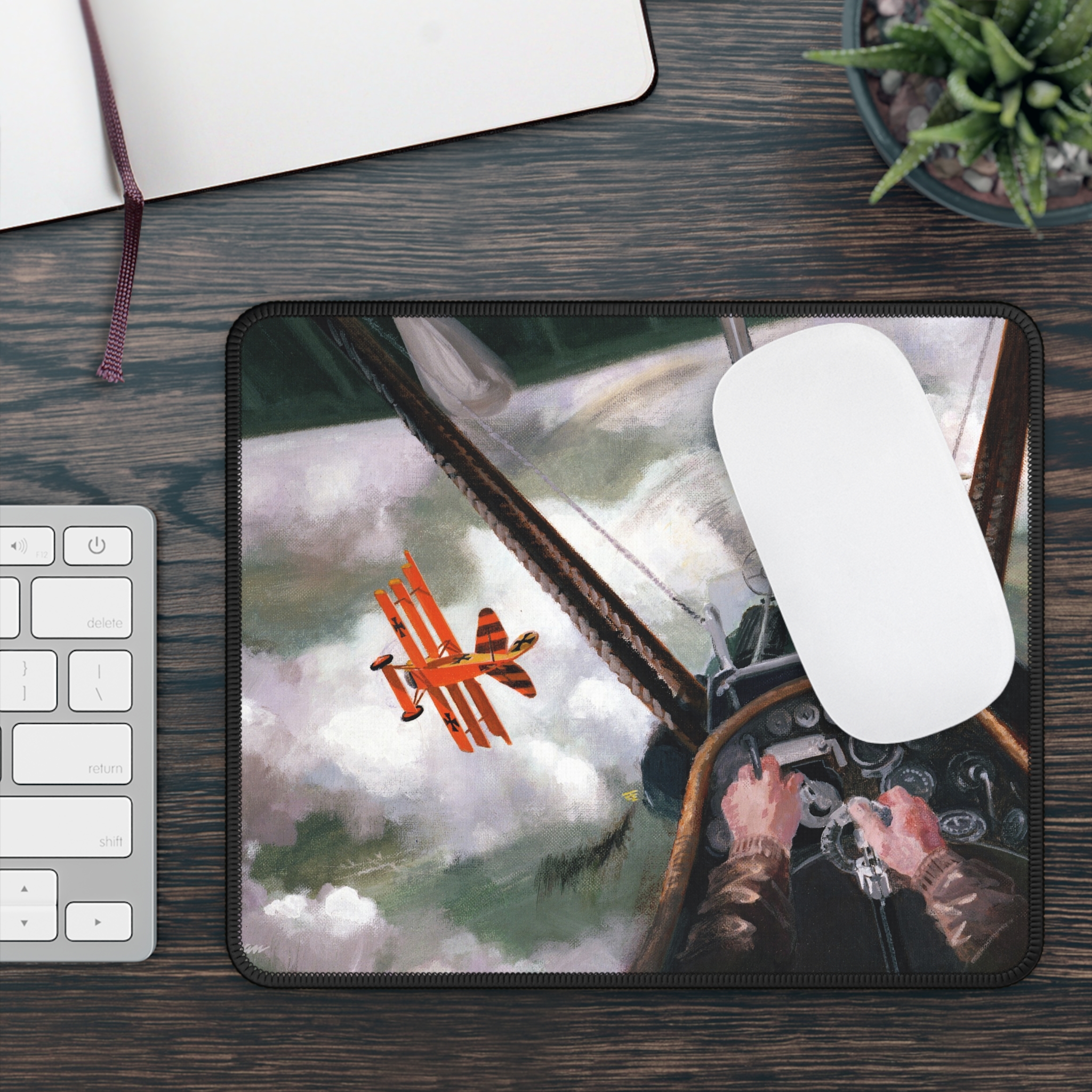 Dogfight 1917 Mouse Pad - WWI Aviation Art Edwin Ryan - view 3