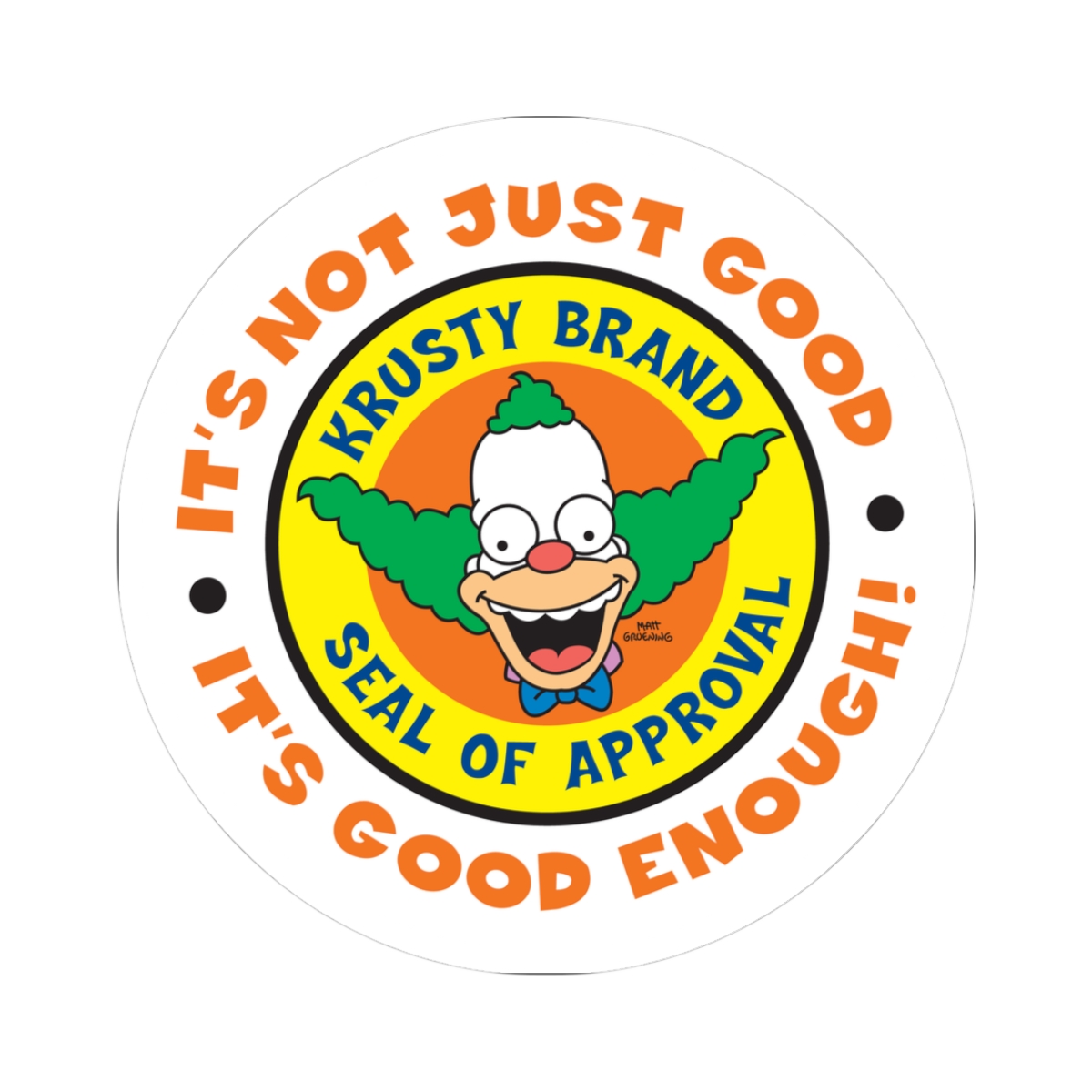 Krusty Clown Brand Sticker - view 2