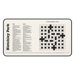 Bletchley Park Crossword Desk Mat | WWII Enigma Code Breaker | History Gift