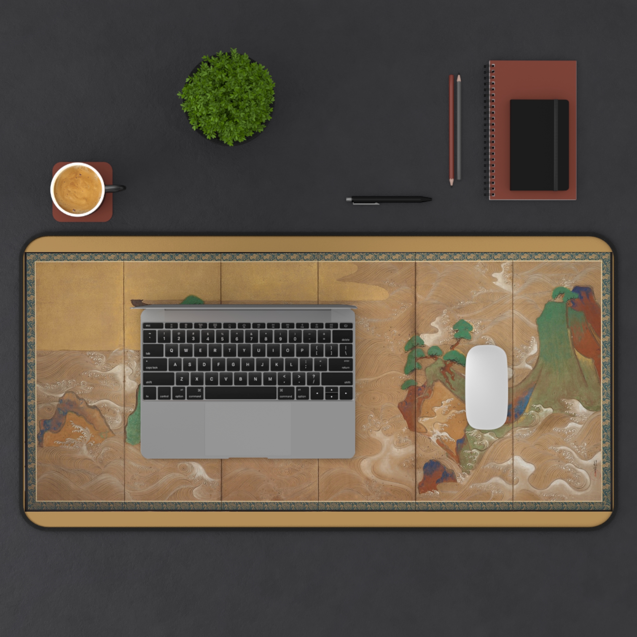 Waves at Matsushima Desk Mat - Japanese Art - view 8
