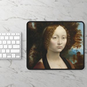 Leonardo da Vinci Ginevra de Benci Mouse Pad 9×7 | Renaissance Art Gift