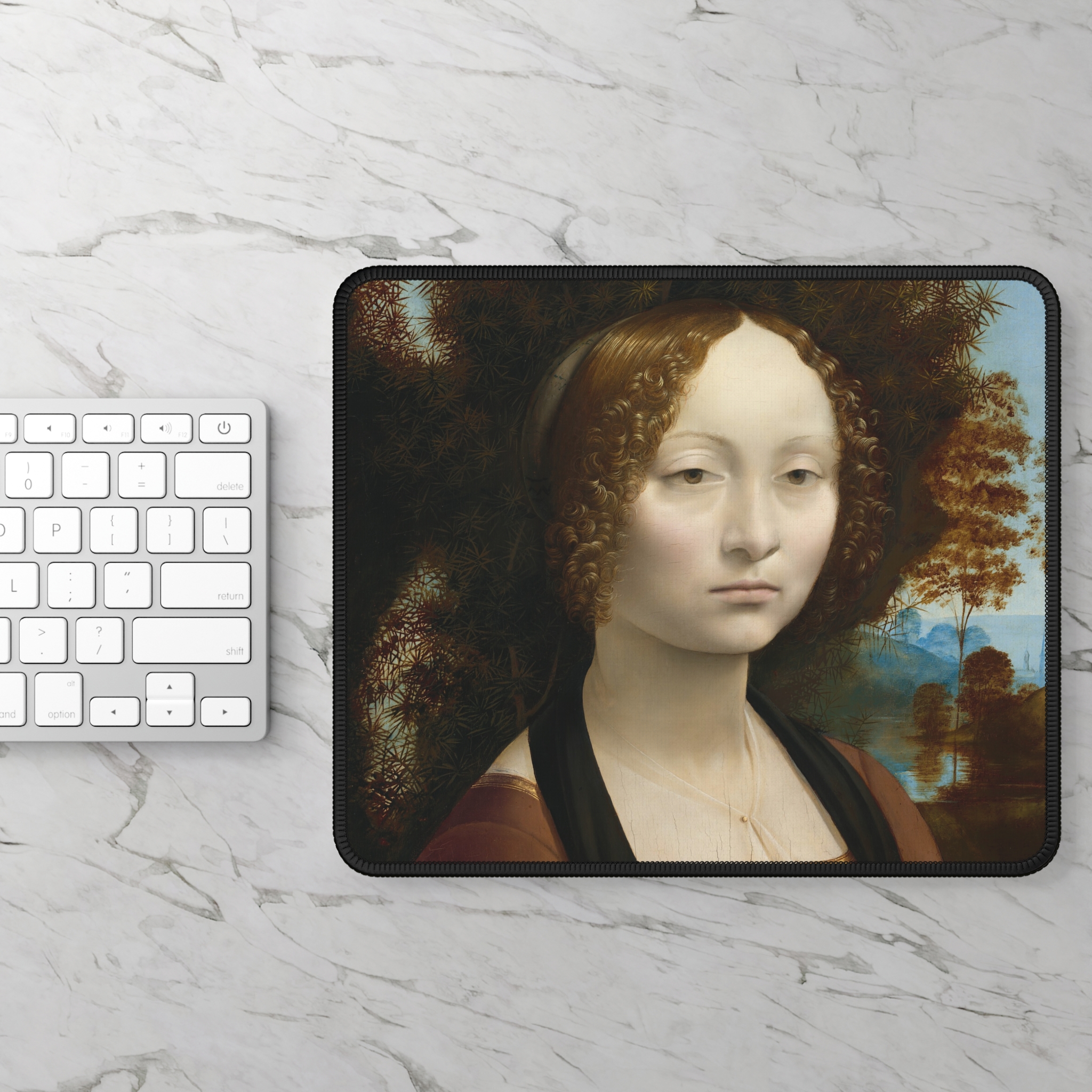 Leonardo da Vinci Ginevra de Benci Mouse Pad 9×7 | Renaissance Art Gift