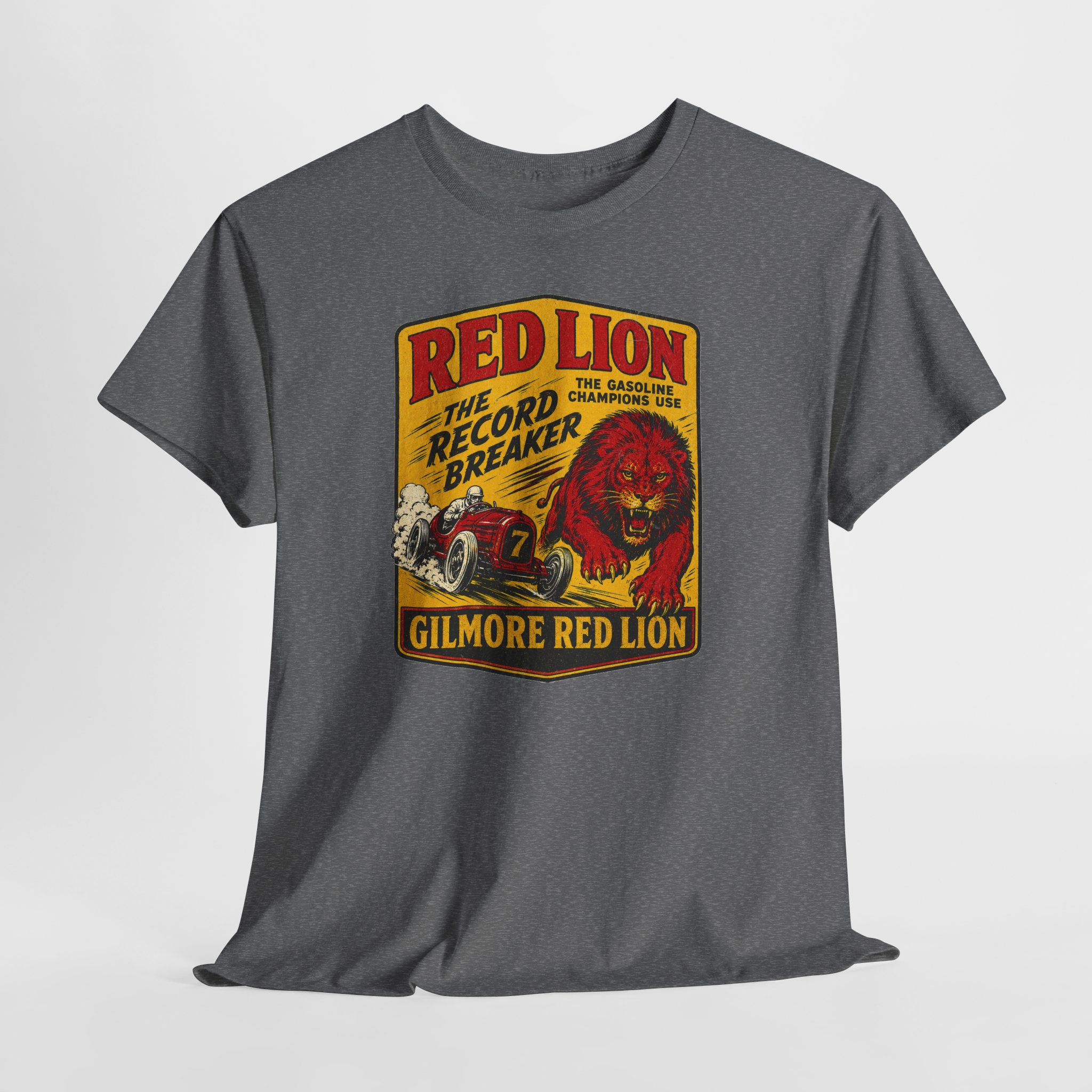 Gilmore Red Lion Gas and Oil Lover Vintage Style T-Shirt - view 6