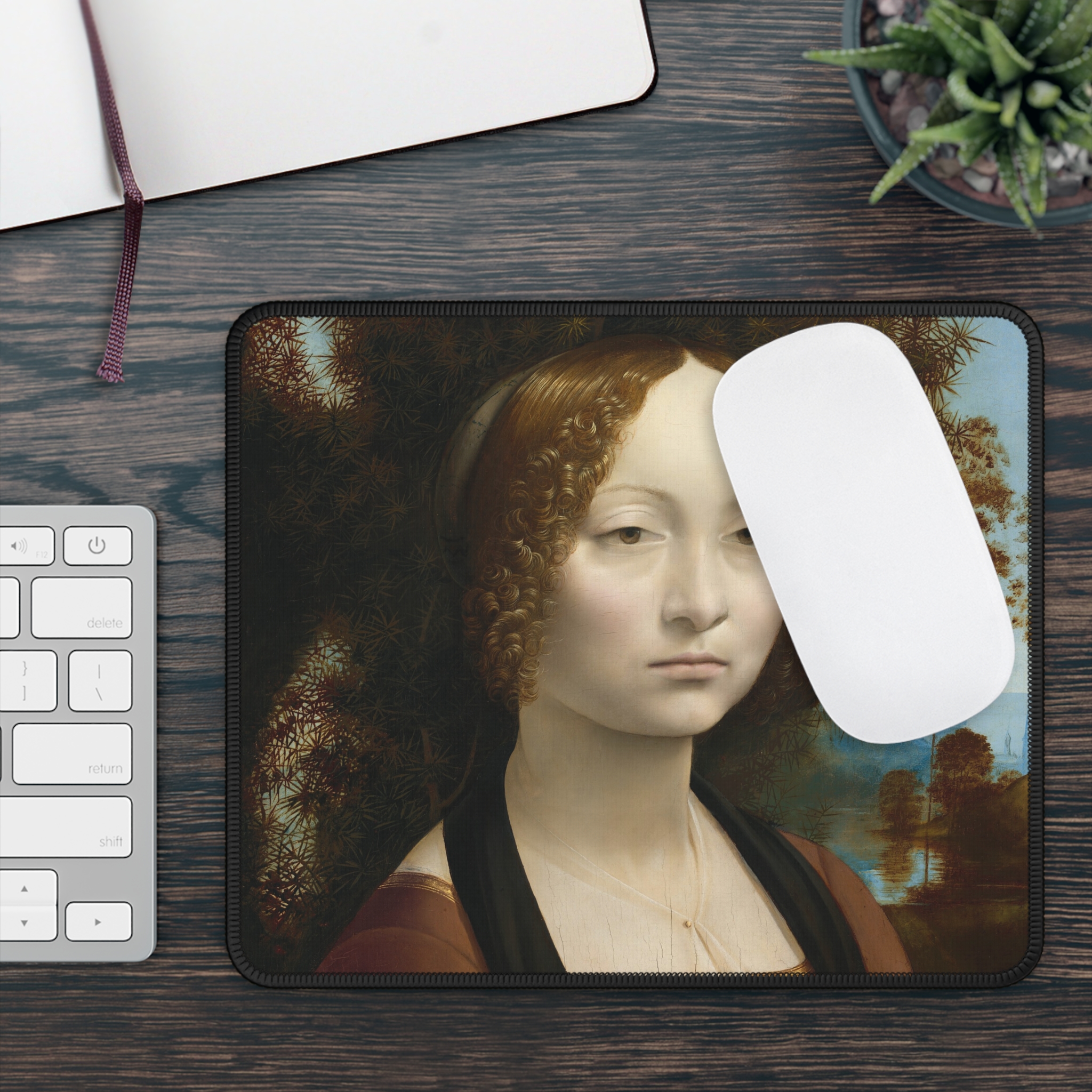 Leonardo da Vinci Ginevra de Benci Mouse Pad 9×7 - view 3