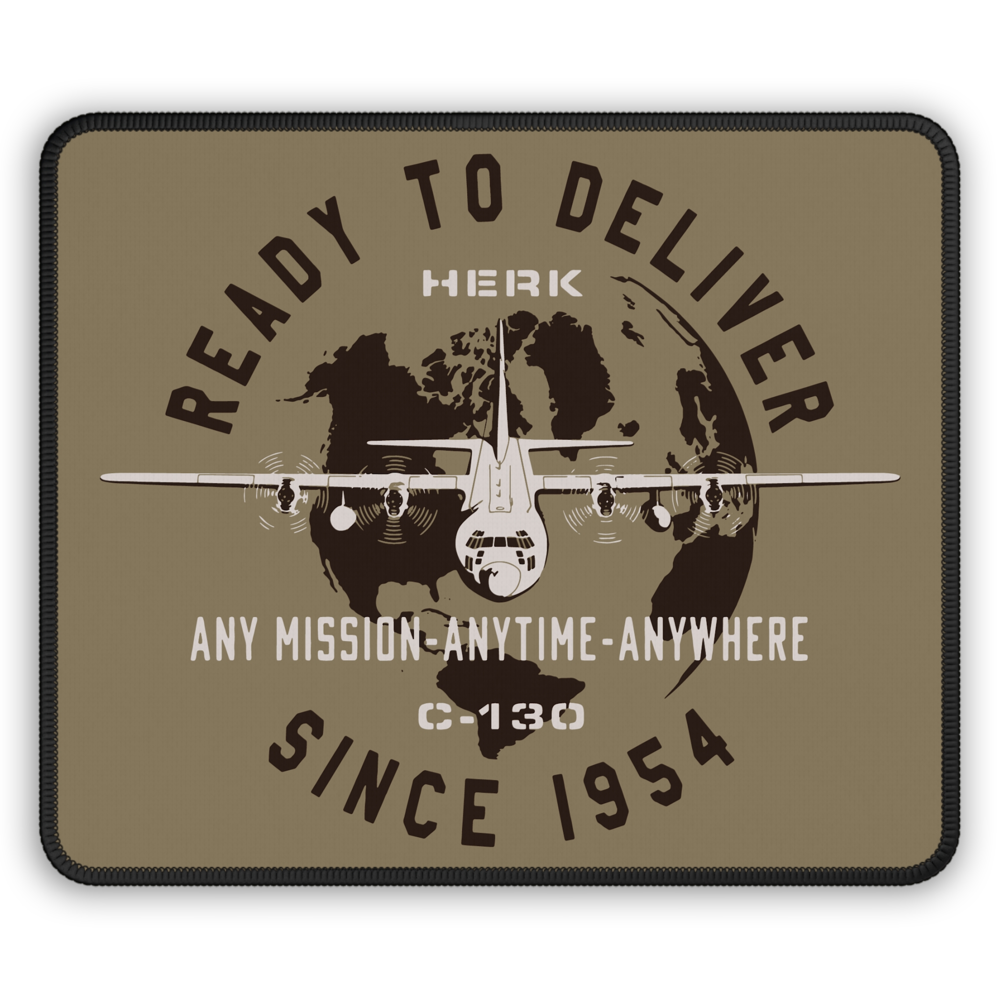 C-130 – Aviation Patriotic USA Military – Custom Design Premium Mouse Pad 9×7″