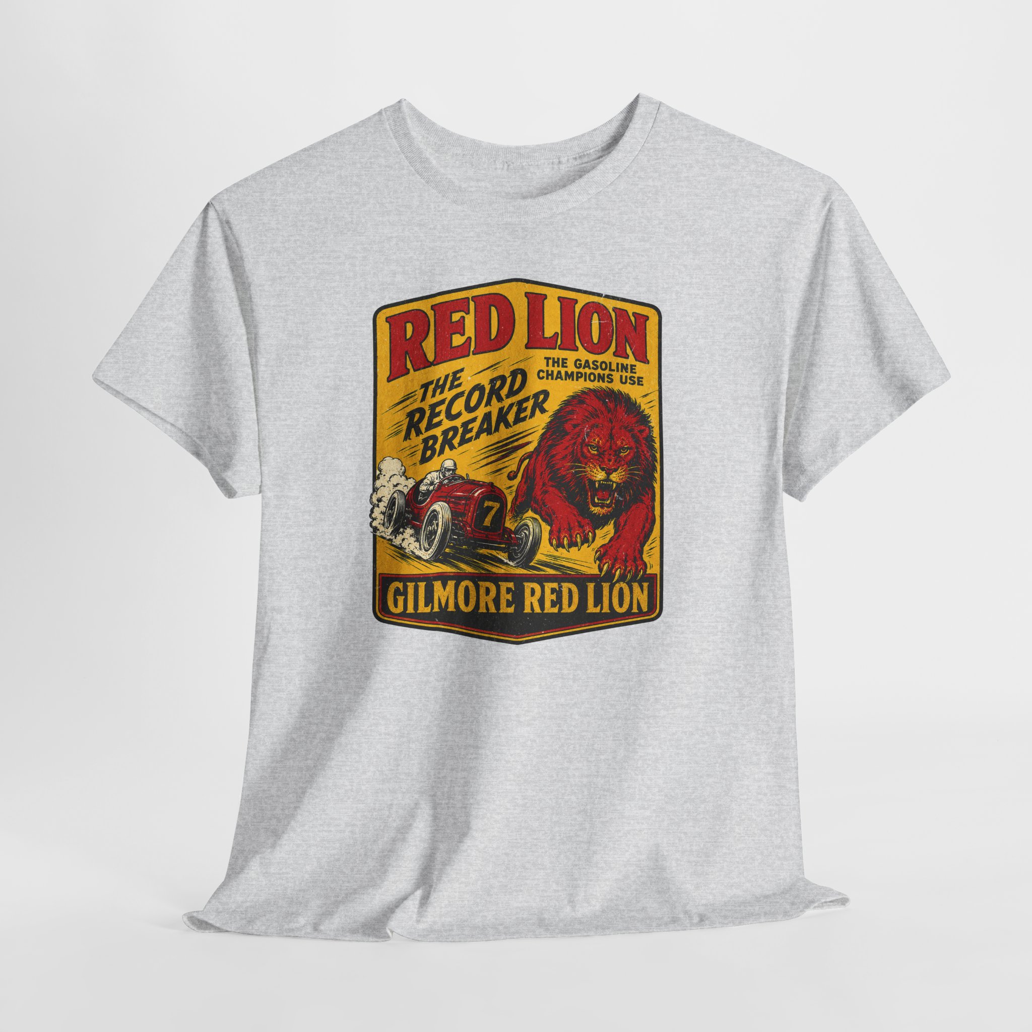 Gilmore Red Lion Gas and Oil Lover Vintage Style T-Shirt - view 15