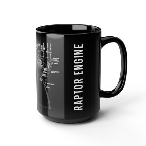 SpaceX Raptor Engine Blueprint Mug – Space and Coffee Lover Gift (11oz, 15oz)