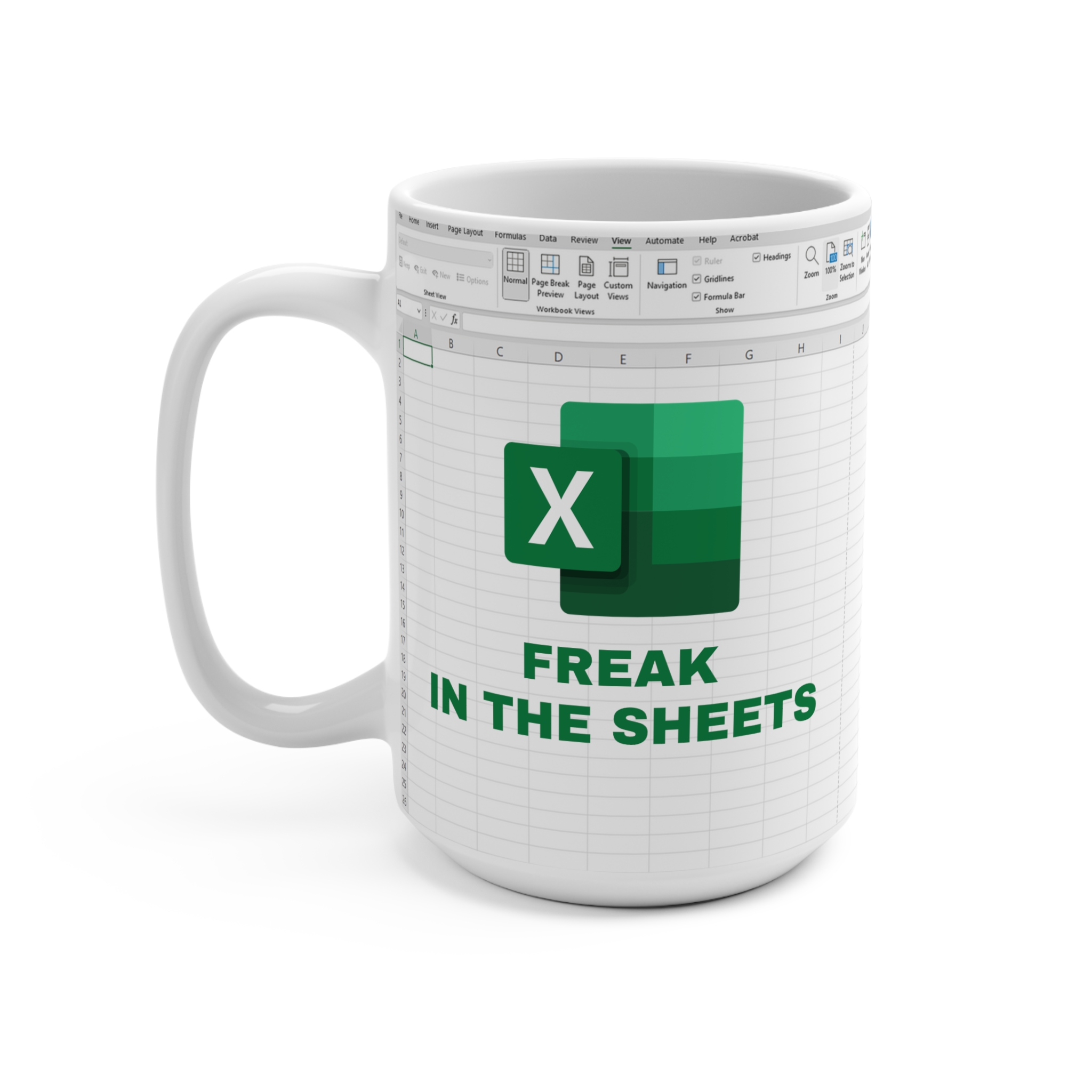 Excel Freak in the Sheets Mug 15oz - view 4