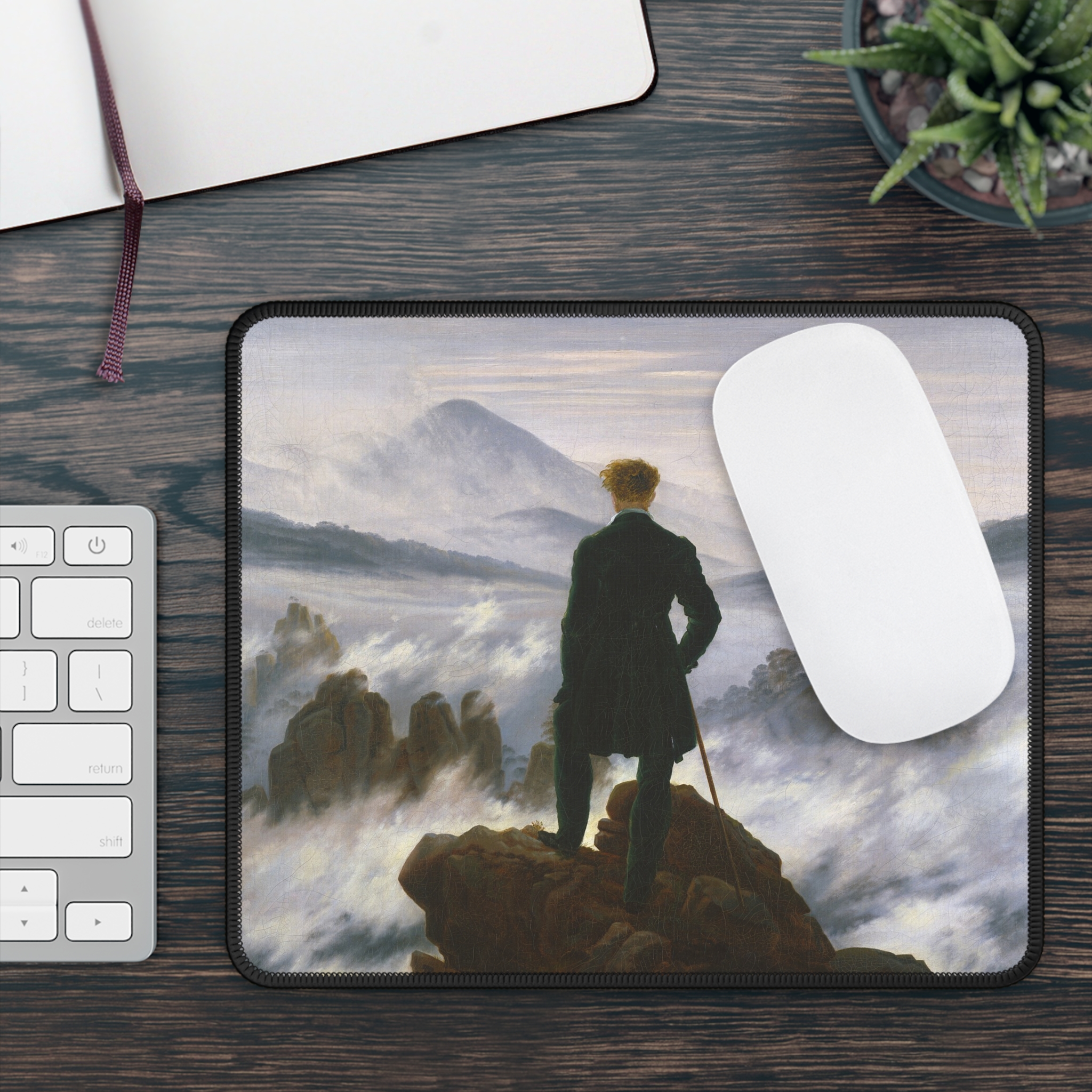Wanderer Above the Sea of Fog Mouse Pad 9×7 - view 3