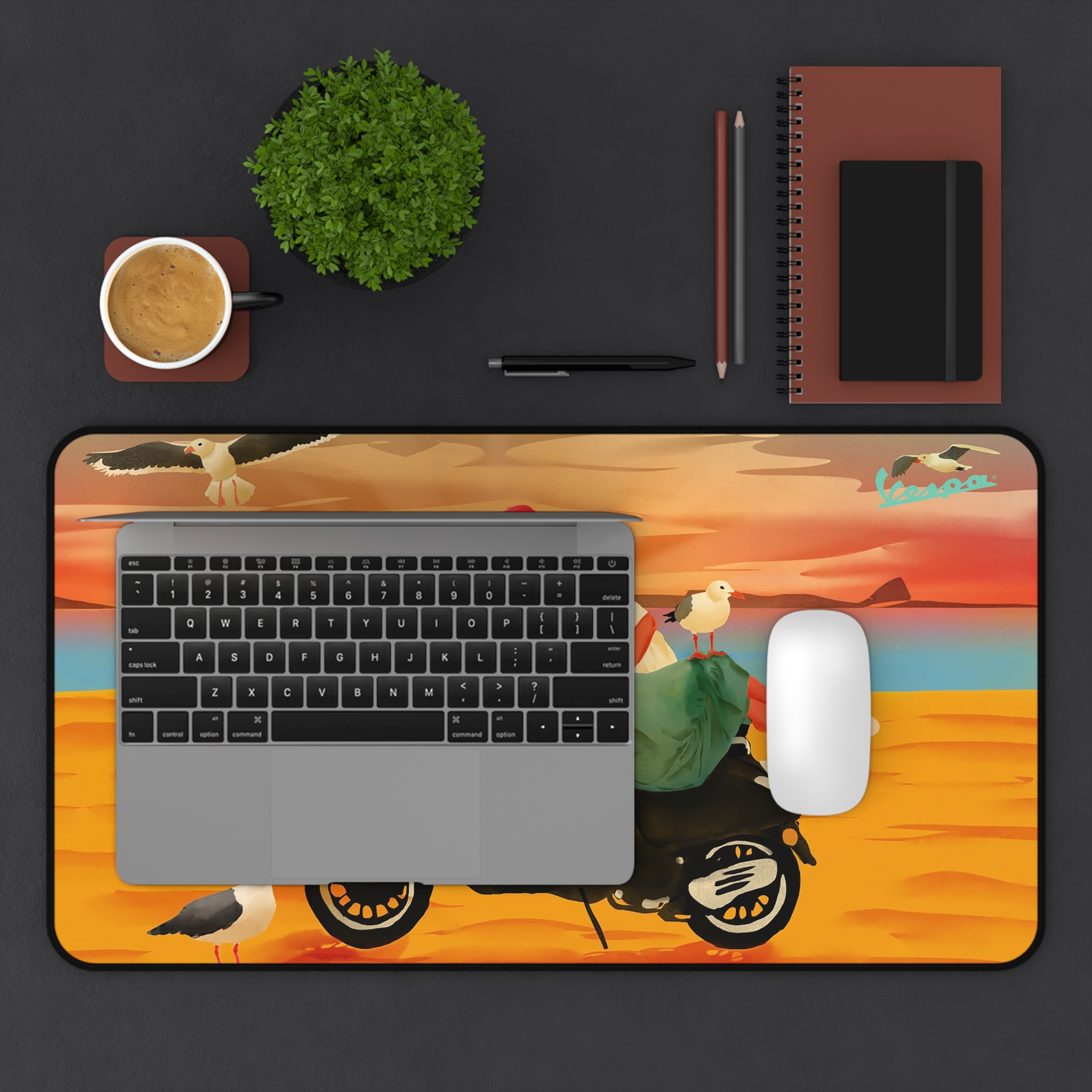 Vespa Scooter Lovers Art Desk Mouse Pad - view 11