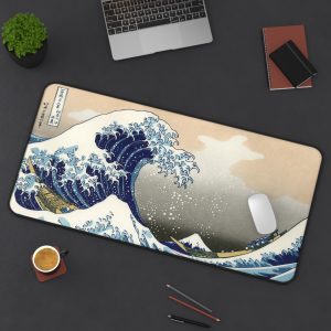 The Great Wave at Kanagawa Vintage Japanese Art – Premium Desk Mat Mouse Pad