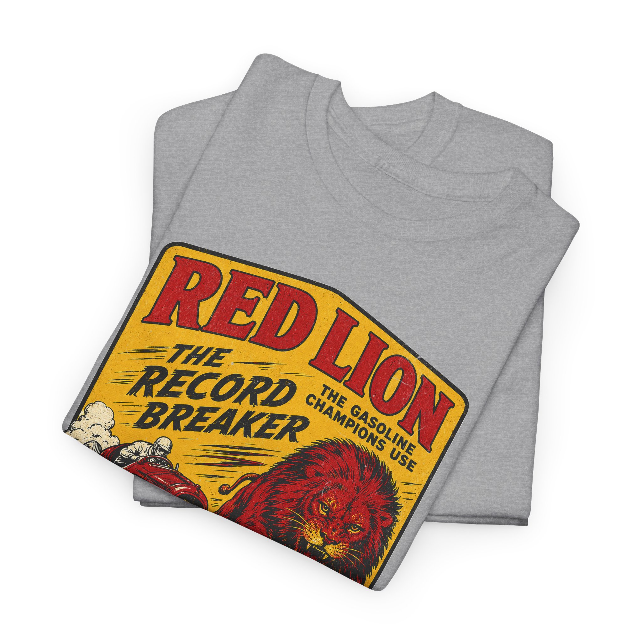 Gilmore Red Lion Gas and Oil Lover Vintage Style T-Shirt - view 13